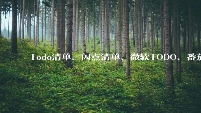 Todo清单、闪点清单、微软TODO、番茄todo、滴答清单、奇妙清单，哪个待办事项App更好用？