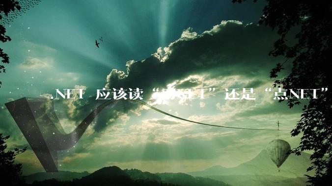 .NET 应该读“刀NET”还是“点NET”？