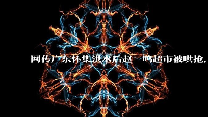 网传广东怀集洪水后赵一鸣超市被哄抢，县***回应相关单位正在核实，若属实哄抢者该承担哪些法律责任？