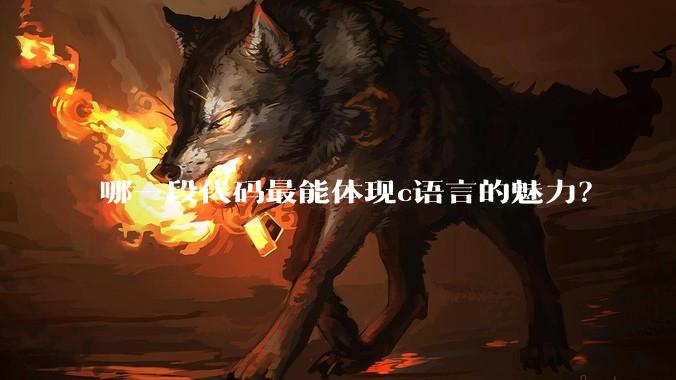 哪一段代码最能体现c语言的魅力?
