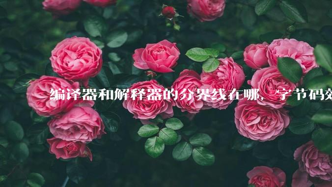 编译器和解释器的分界线在哪，字节码效率能否无限接近机器码？